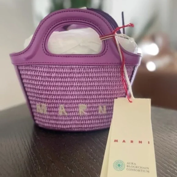 ハンドバッグ Marni Dark Pink Leather Small Tropicalia Handbag Marni Small Tropicalia Bucket Bag | Pink | FARFETCH